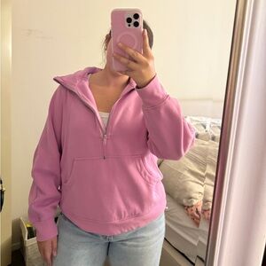 Lululemon Scuba Oversized Funnel-Neck Half Zip Long - Dahlia Mauve